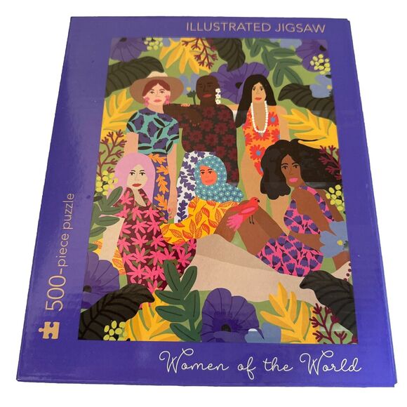 500 Pcs Jigsaw Puzzles Table Game 24" x 18" Illustrated Women Of The World - Picture 2 of 10